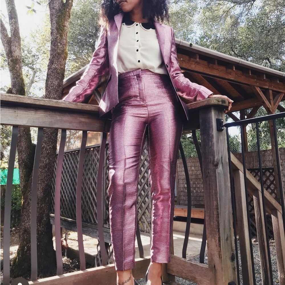 Purple Sparkle Suit Set